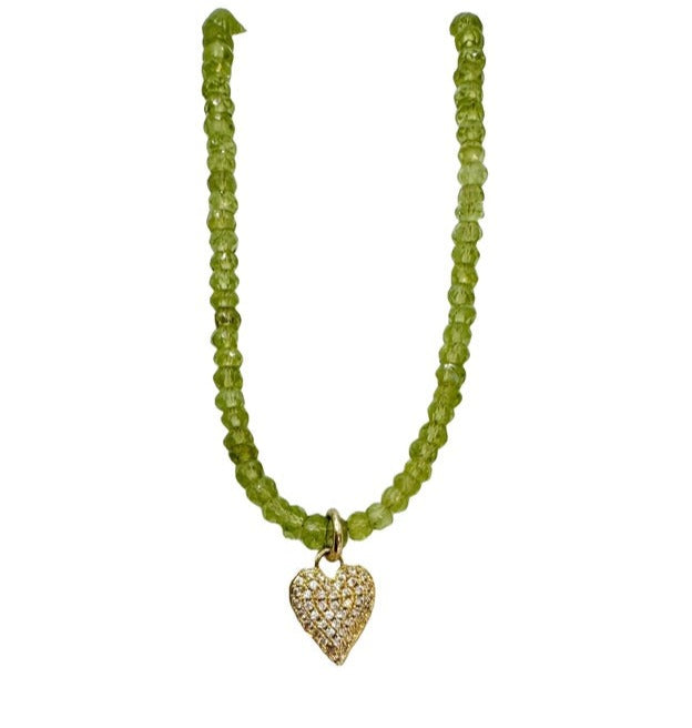 Peridot & Heart Necklace
