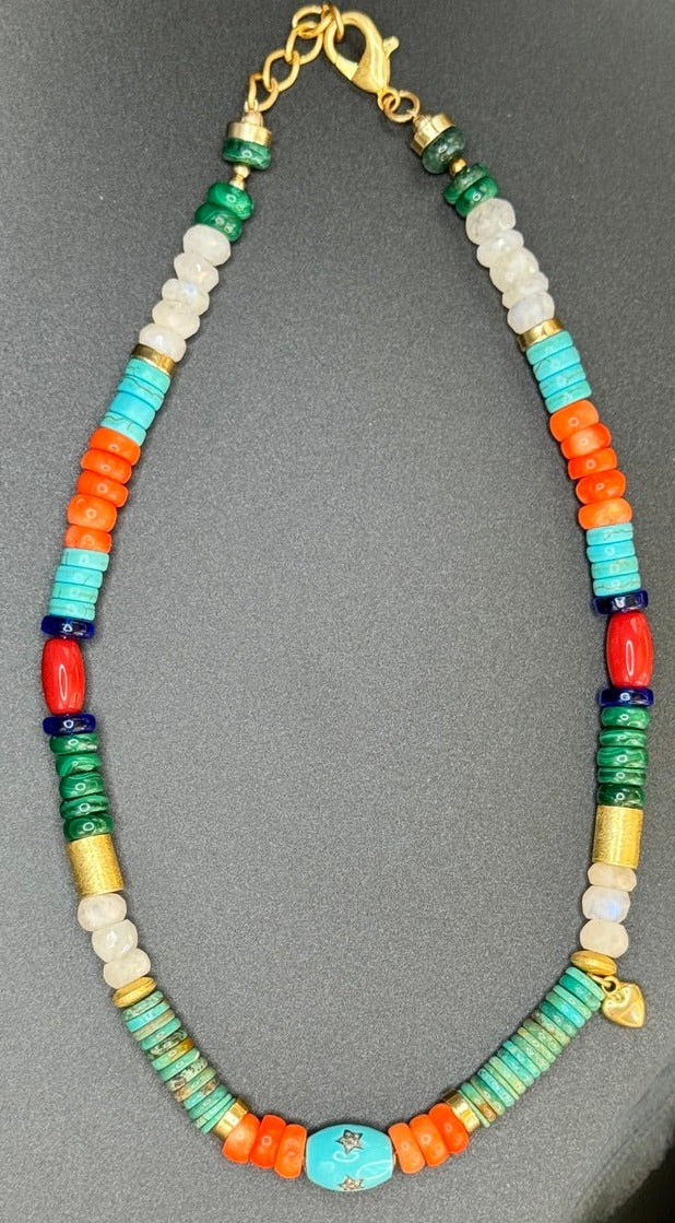 Mixed Heishi Neckalace