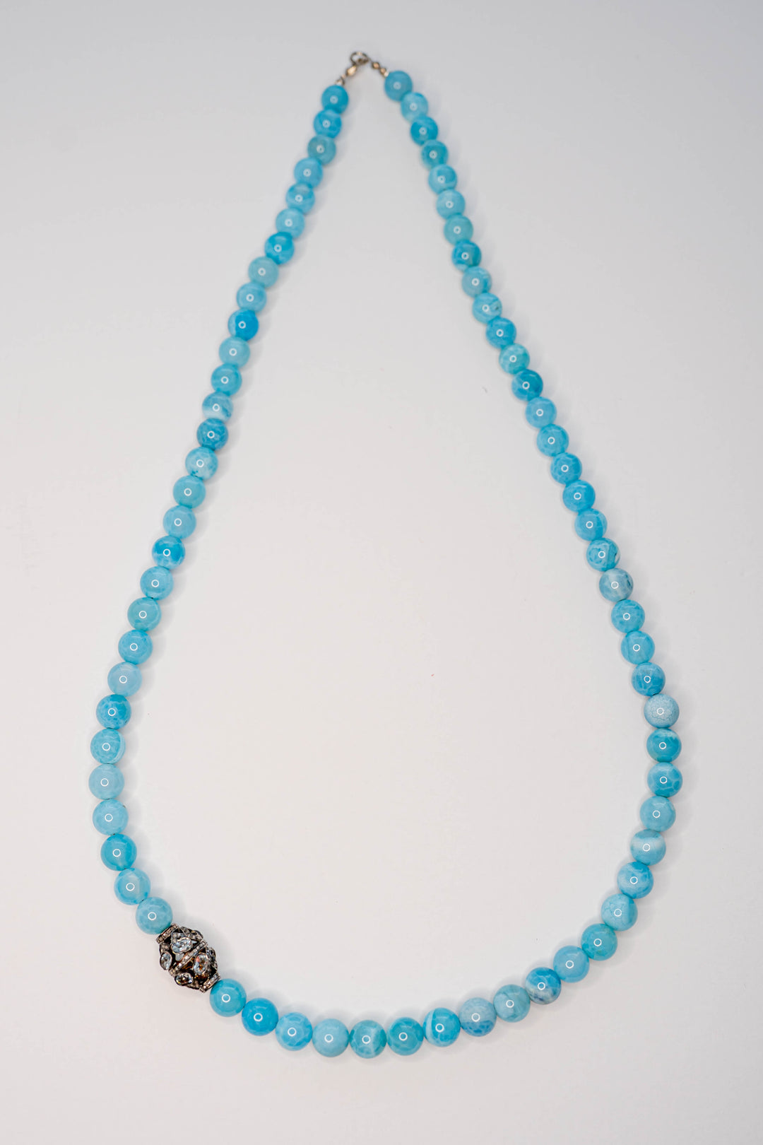 Elegant Blue Chalcedony Necklace