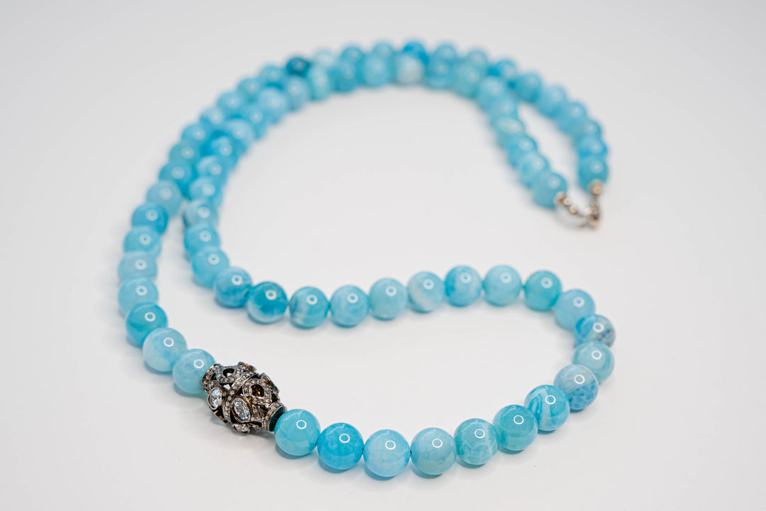 Beautiful Blue Chalcedony Necklace