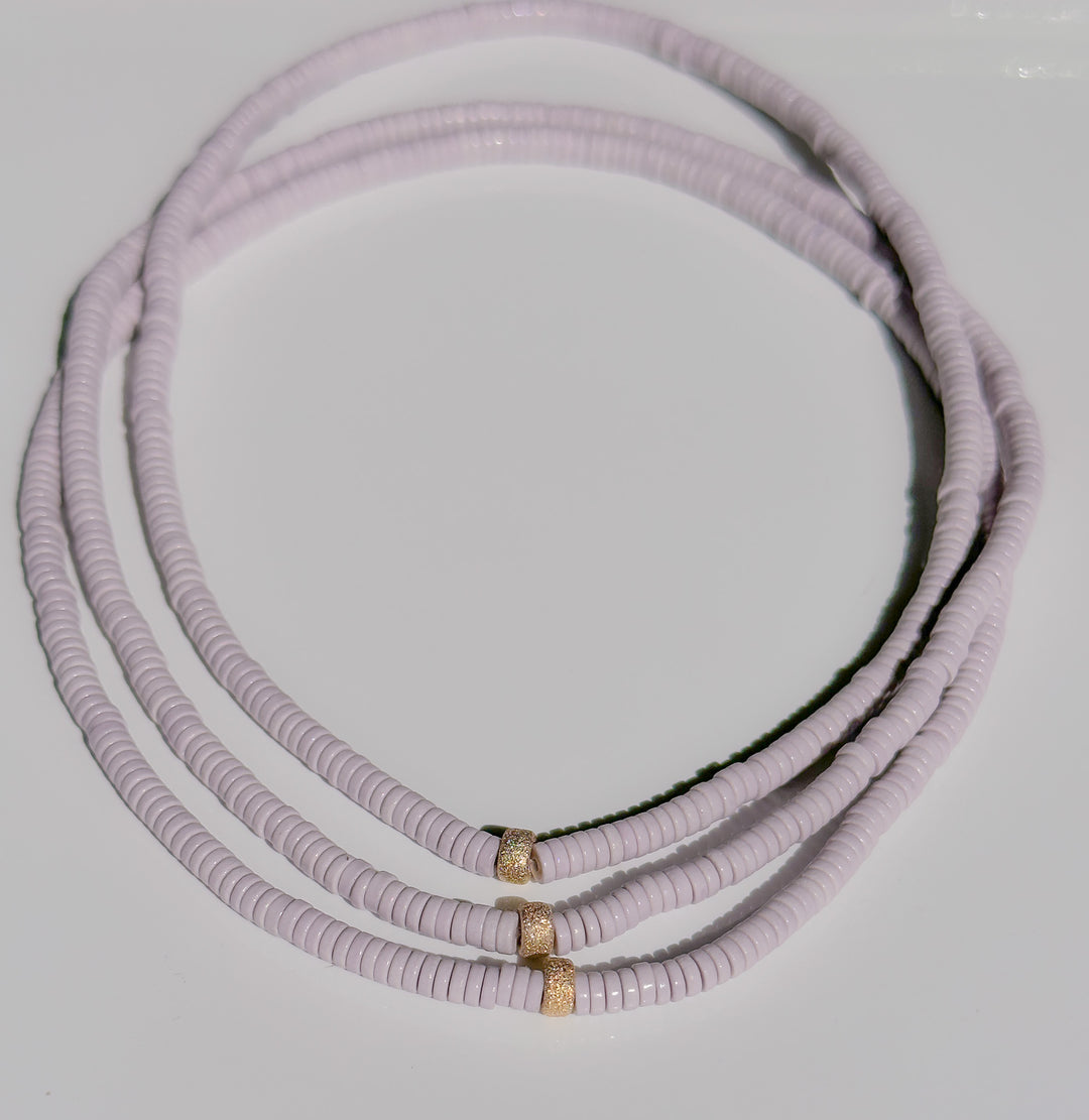 Fancy and Stylish Lavender Heishi Necklace