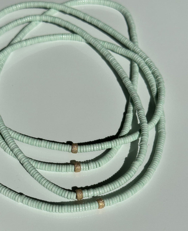 Mint Heishi Necklace