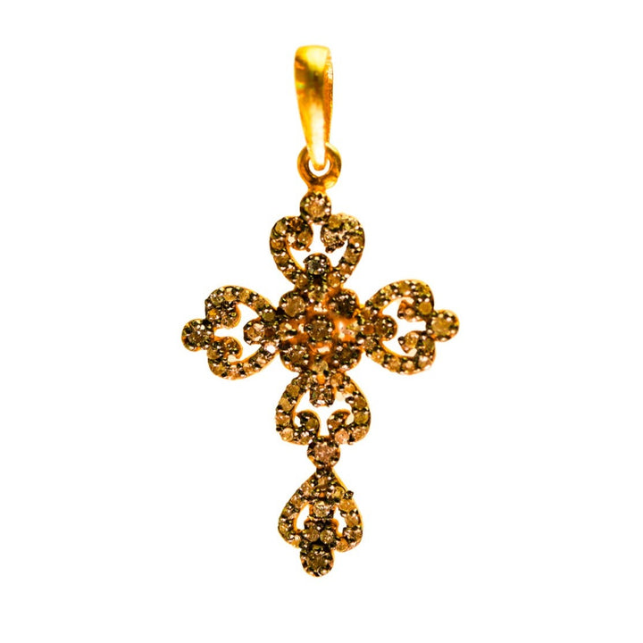 Diamond & Gold Filigree Cross